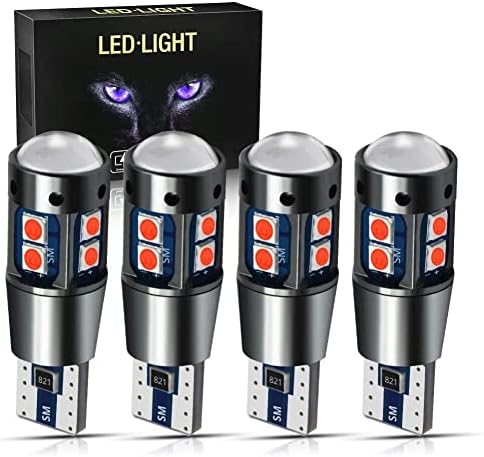 Yeeron 4pcs 168 194 T10 LED BULLBS SUPER BRILHO 10X3030SMD LED LED LED LED para o marcador lateral das luzes da cunha.