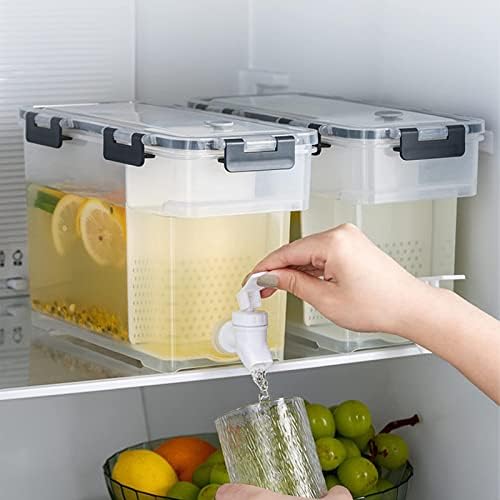 Chaleira fria com torneira na geladeira 3.5l de grande capacidade armazenamento para dispensador de suco de