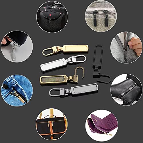 Yzsfirm Metal Zipper Substituição Reparo preto Manunhão de zíper para bolsas de bagagem de mochila