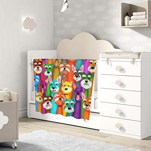 Color Dog Unisisex Kids Bobetão Super Mold Reversible Nursery, Swaddle Carrifing Infant e roupas de cama para crianças 30 x 40 polegadas
