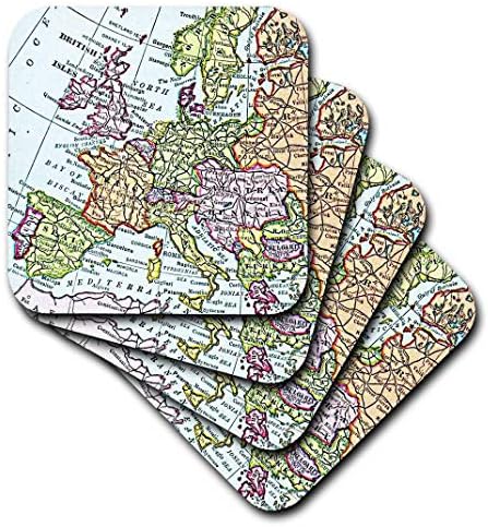 3drose cst_112938_4 mapa europeu vintage da Europa Ocidental-Britânica UK França Espanha Itália