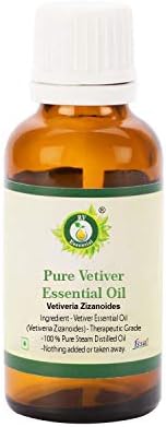 Vetiver Oil Essential Oil | Vetiveria zizanoides | Oil de vetiver | para difusor | para a pele | para massagem | puro natural | Vapor destilado | Grau terapêutico | 5ml | 0,169oz por R V essencial