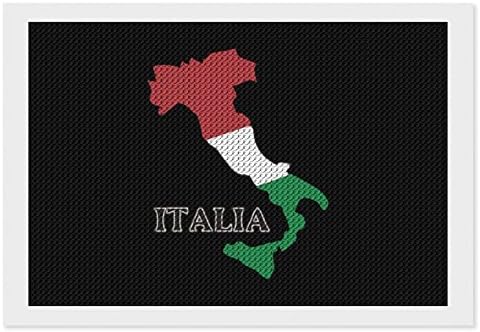 Itália Mapa de bandeira kits de pintura de diamante 5D DIY FLILHA FILIZAÇÃO RETRAS DE RETRAS DE ARTES