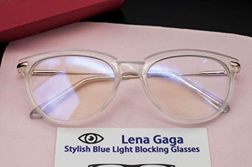 Lena Gaga Vicha Luz Luz Luz para Mulheres Clear Blue Blocker Glasses Bluelight Glasses Womens 2 pacote