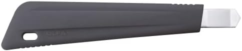 Faca de utilidade de grãos de borracha Olfa de 9 mm-Faca de precisão retrátil multiuso com alça de borracha anti-deslizamento e lâmina de snap-off, lâminas de substituição: qualquer lâmina olfa 9mm