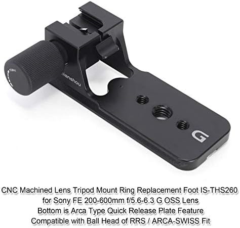 Pé de substituição de colarinho da lente Ishoot, Ringos de montagem do tripé compatível com Sony Fe 200-600mm