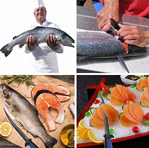 Kit de limpeza de peixe, faca de peixe com bainha, bainha resistente a cortes, removedor de