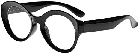 Óculos de leitura redonda para os olhos Mulheres grandes leitores elegantes - preto