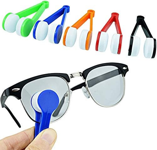 5 PCS Mini óculos de sol óculos Microfibra Espetáculos Limpador Ferramenta de limpeza de escova macia Mini óculos de microfibra óculos Clipe de limpeza de óculos