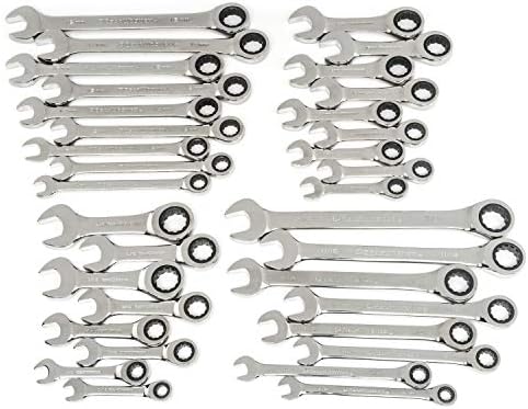Gearwrench 34 PC. Standard & Stubby Ratcheting Chave, SAE & METRIC - 85034 e 20 PC. Conjunto de chave de