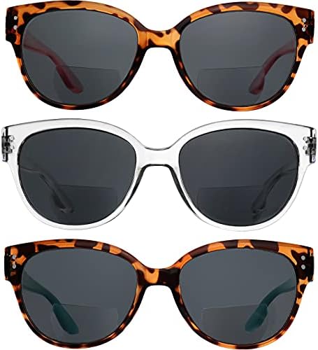 Óculos de sol bifocais para mulheres leitor de leitor Óculos de sol clássicos de estilo retro Proteção solar ao ar livre