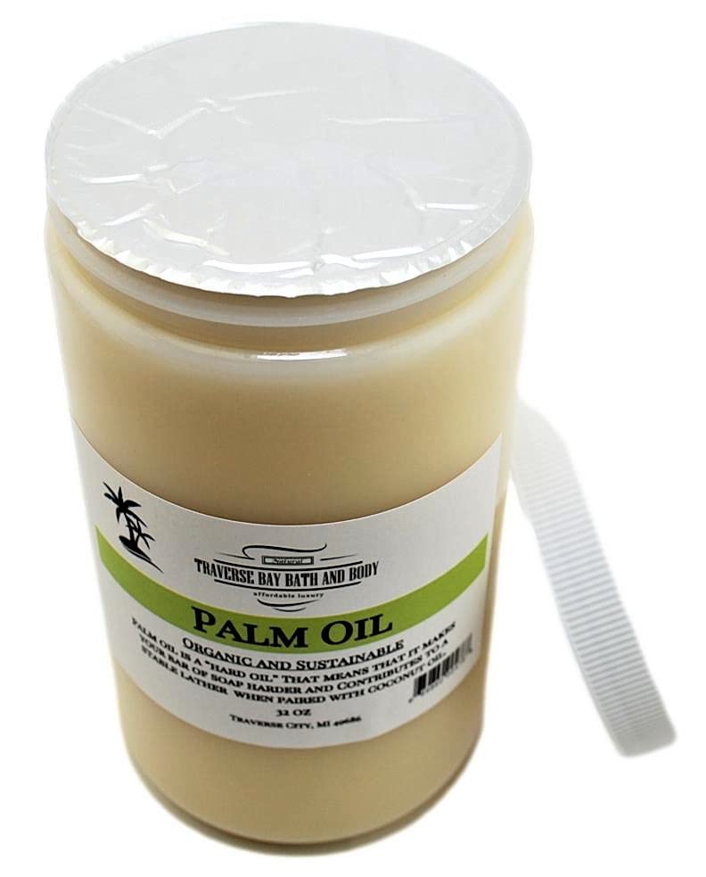 Traverse Bay Bath e óleo de palma do corpo, fabricação de sabão. Orgânico, sustentável, kosher, 32 fl oz.