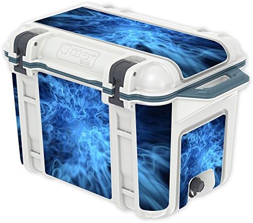 MightySkins Skin Compatível com OtterBox Venture 45 qt Cooler - Blue Mystic Flames | Tampa de