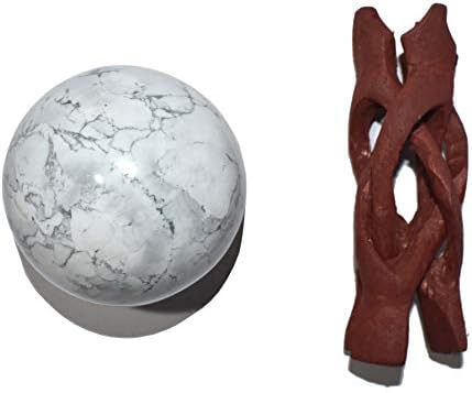 CEALINGS4U Sphere uivo tamanho de 2,5 a 3 polegadas e uma esfera de bola de cristal natural e uma esfera de cristal de madeira Vastu Reiki Chakra Healing