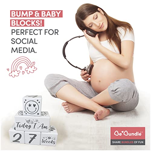 Luxo e designer Baby Milestone Blocks para menino ou menina. 8 blocos mensais de bebê premium para