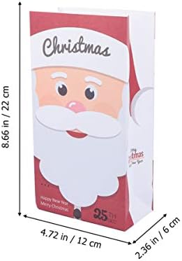 Bolsa de presente Hemoton Santa 6pcs Sacos de tratamento de festa de Natal Papol Bons de neve Snower Candy Gift Bags Goodie Bolsa Snacks para festas de Natal para festas de Natal