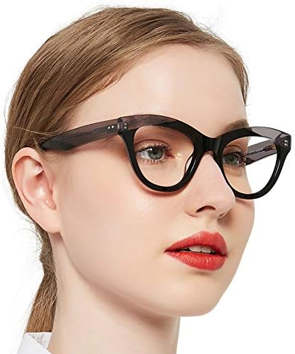 Wemootrants Leitura de óculos para mulheres 2.5 Luz azul Blocking Cat Eye Reader para Lady Computer óculos para tensão ocular