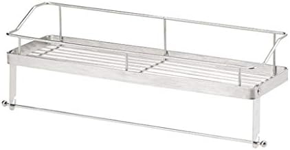 Xjjzs portátil rack multifuncional, aço inoxidável montado na parede montada em camada única rack