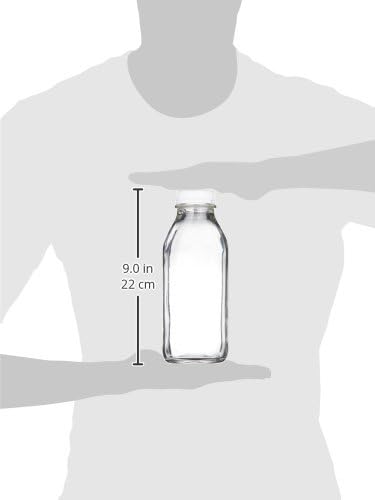 Garrafa de leite de vidro da libbey com tampa - 33,5 oz