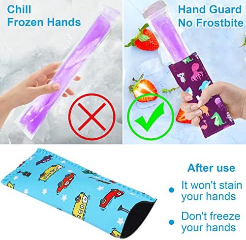 Mangas pop de gelo de 24 pacote de neoprene a capa de picolé de picola do freezer de neoprene Bolsas de BPA sem suprimentos para festas infantis