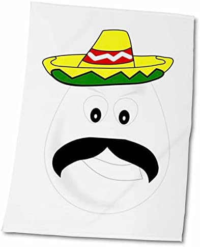 Imagem 3drose de ovo com sombrero com desenho animado de bigode - toalhas