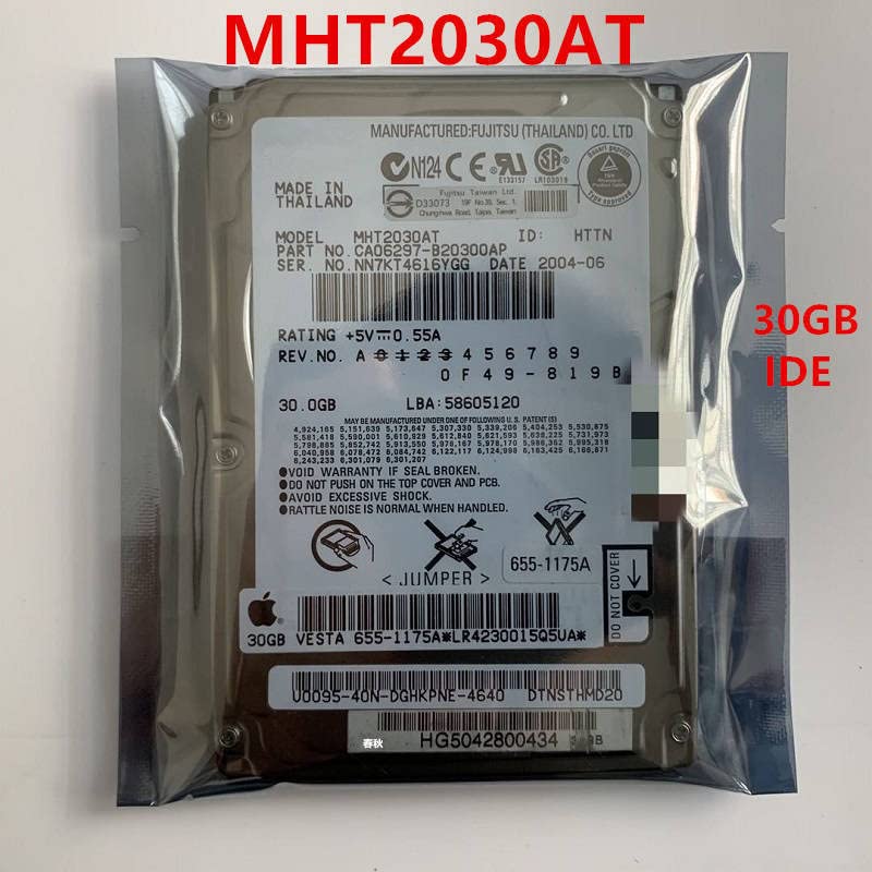 HDD Midty para 30 GB de 2,5 IDE 2MB 4200RPM 9,5mm para disco rígido interno para notebook HDD para MHT2030AT