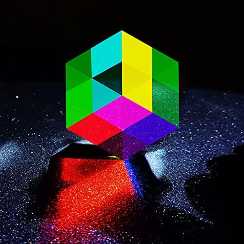 LIGHETURE 2 Pacote Cubo de cor PRISM 2 polegadas acrílico cubo de vidro de vidro de efeito especial