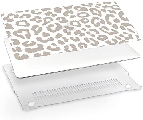 Gabraden Compatível com MacBook Air de 13,3 polegadas, （Versão mais antiga 2010-2017 Modelos de liberação A1369 e A1466） com protetores de teclado, laptop plástico hard shell （Cheeta de leopardo cinza impressão）