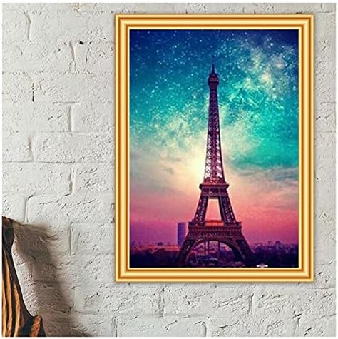 Decoração de parede XJS 5D Pintura de diamante Diy Pintura de quadrado completo Paris Tower Cross Stitch Picture