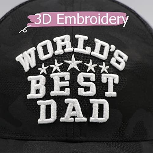 Chapéus do pai para o melhor pai do mundo do mundo bordado bordado bordado de beisebol de grande tamanho xxl