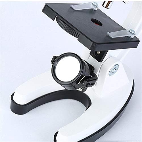 Teerwere Microscópio portátil Microscópio de composto óptico conjunto com lâminas para estudantes e crianças biologia