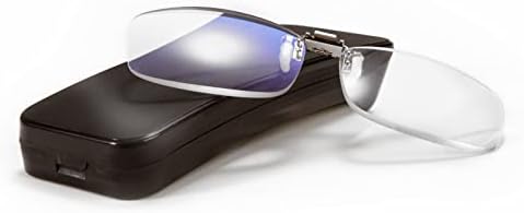 Clipe de riwissipa em copos de leitura para homens giram lixas de bloqueio de luz azul para óculos de óculos sem moldura