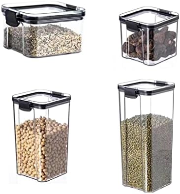 USVGF 4PCS Recipientes de cozinha Temoning Box Organizer Storage Jars for Cereals Jar para frascos a granel