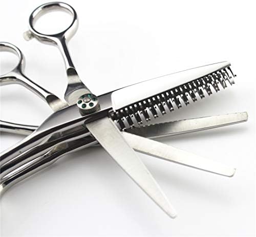 Tesoura de corte de cabelo profissional XJPB cortando tesoura e tesoura de desbaste triplas tesouras únicas 6,0 polegadas para barbeiro/salão/casa/adultos cisalhamento