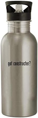 Presentes de Knick Knack Get Tot Constructer? - 20 onças de aço inoxidável garrafa de água, prata