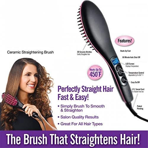 Douba Brush Electric Hair Hair Hair LCD Styling Ensinamento pente de cabelo iônico Irons quentes pente pente de aquecimento de cabelo pente
