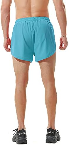 Tenjoy Men's Running Shorts Gym Athletic Workout Shorts para homens de 3 polegadas shorts esportivos com bolso com zíper