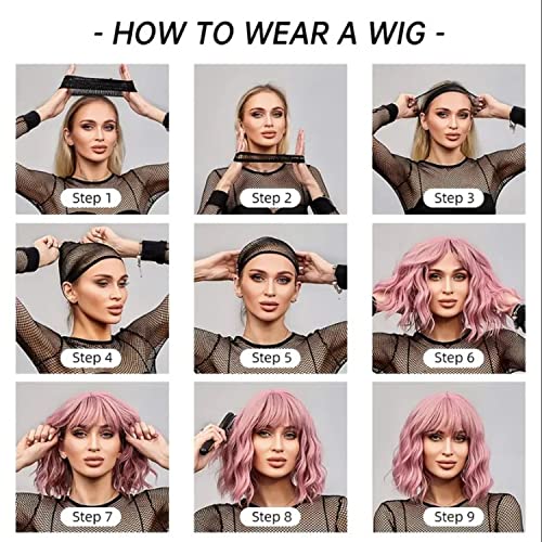 Puddinghair Pixie Cut Wigs para mulheres Cabelo humano marrom Wig com franja perucas baratas em camadas naturais