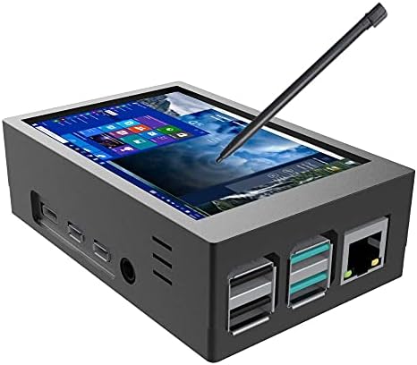Para Raspberry Pi 4 TFT 3,5 polegadas Tela de toque com caixa, mini ventilador de resfriamento e dissipador de