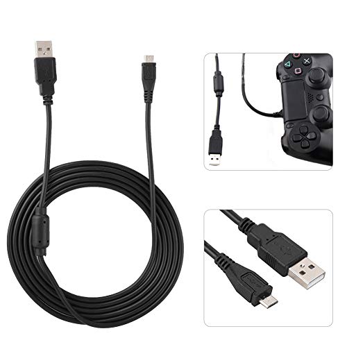 Sujrtkan Cabo micro USB de 1,8m, cabo de cabine de carregador com anel de ímã para PS4 / Slim / Pro Controller gamepad