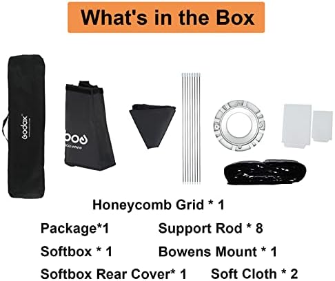 GODOX Octagon Softbox 55 140cm Montagem de Bowens e Softbox da grade de favo de mel para o estúdio