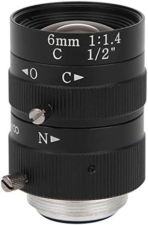Lente de íris manual, lente de câmera industrial de 3MP 1/2 Abertura manual HD C Montagem de 6 mm de