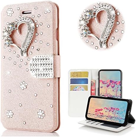 Stenenes Samsung Galaxy S8 Case - Elegante - 3D Bling Crystal Cristal Pretty Heart Desg.