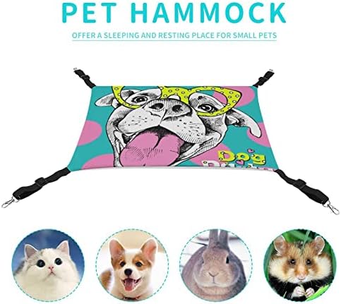 Cama de gato bulldog gaiola de pet hammock leito de suspensão respirável para gatinho filhote de