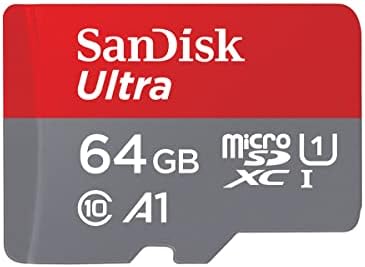 Sandisk 64GB Ultra microSDXC UHS-I Memory Card com adaptador-até 140MB/S, C10, U1, Full HD,