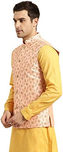 Sojanya (desde 1958, mistura de seda masculina, jaqueta bordada nehru