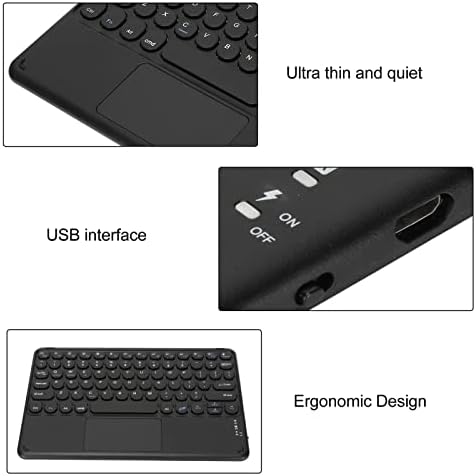 Teclado sem fio, teclado sem fio Touch TV Bluetooth Teclado, teclado de touchpad Bluetooth de 10 pol.