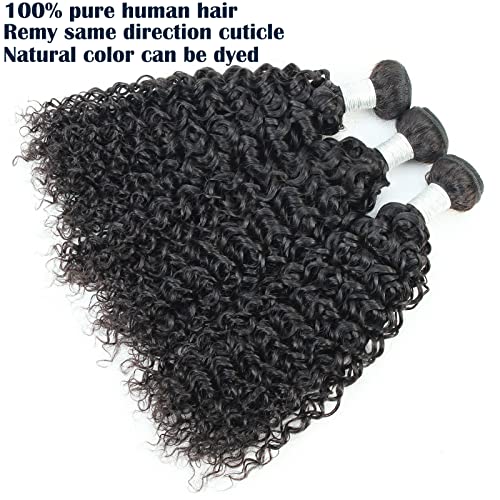 Facos encaracolados Jerry Curl Human Hair Pacotes Brasileiros Bundos Curly Curly Pacotes Tecida 22