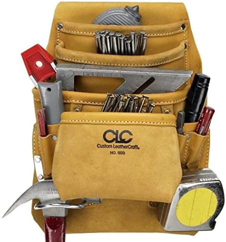CLC Custom Leathercraft i933 unhas e bolsa de ferramentas, grãos superiores, 10 bolsos