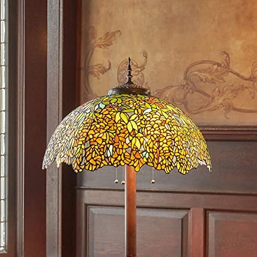 65 H Gwendoline Tiffany Style Glass Floor Lamp - River of Goods